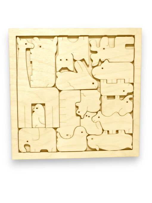 hayvan ahşap puzzle